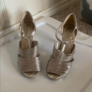 Bandolino Women's Metallic Strappy Heels